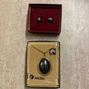 Hematite Necklace  & Earrings set